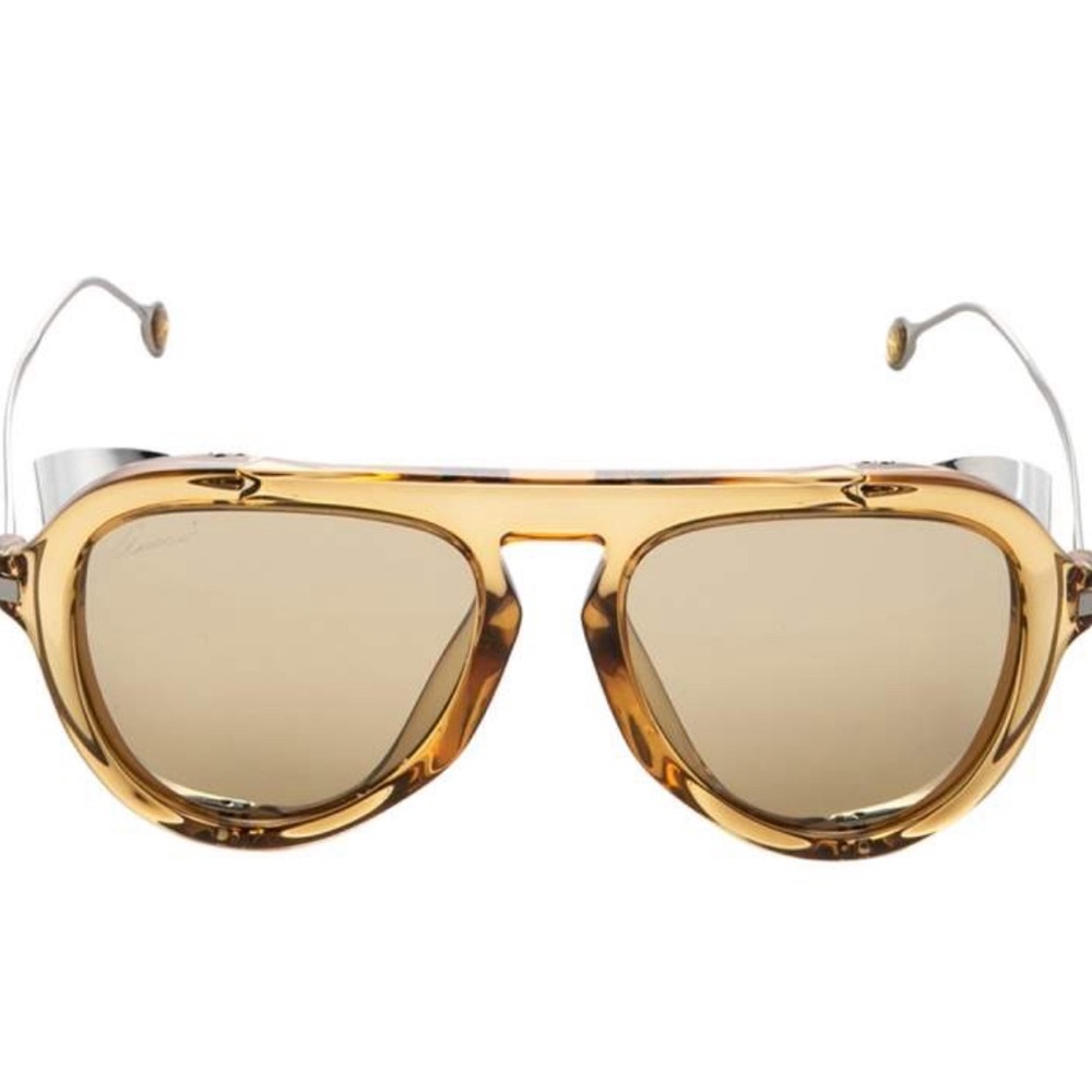 Gucci Sunglasses with silver tone blinders